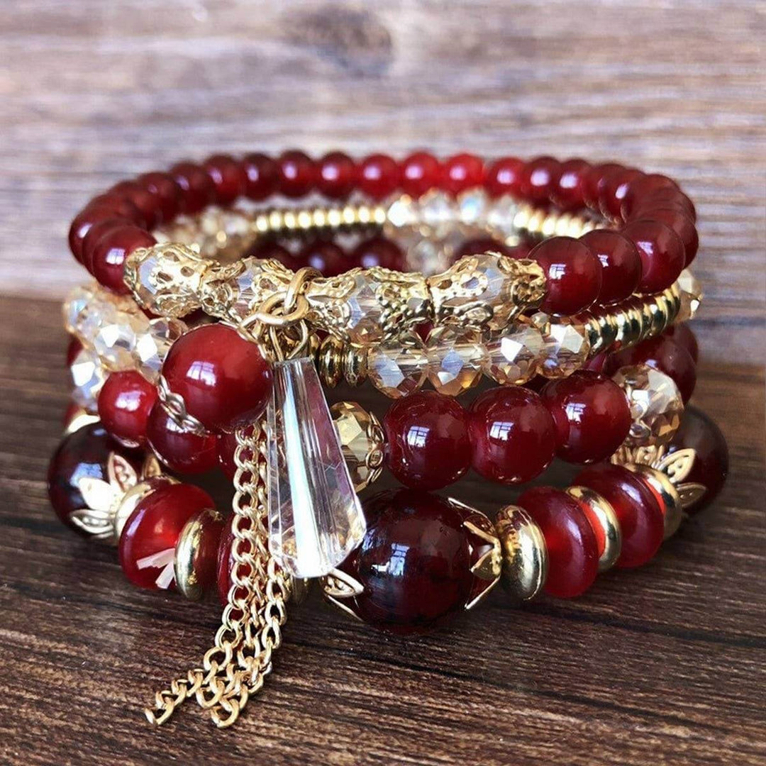 Bohemian Multi-Layer Beaded Crystal Bracelet | 5 Colors - Nikki &amp; Co. Boutique