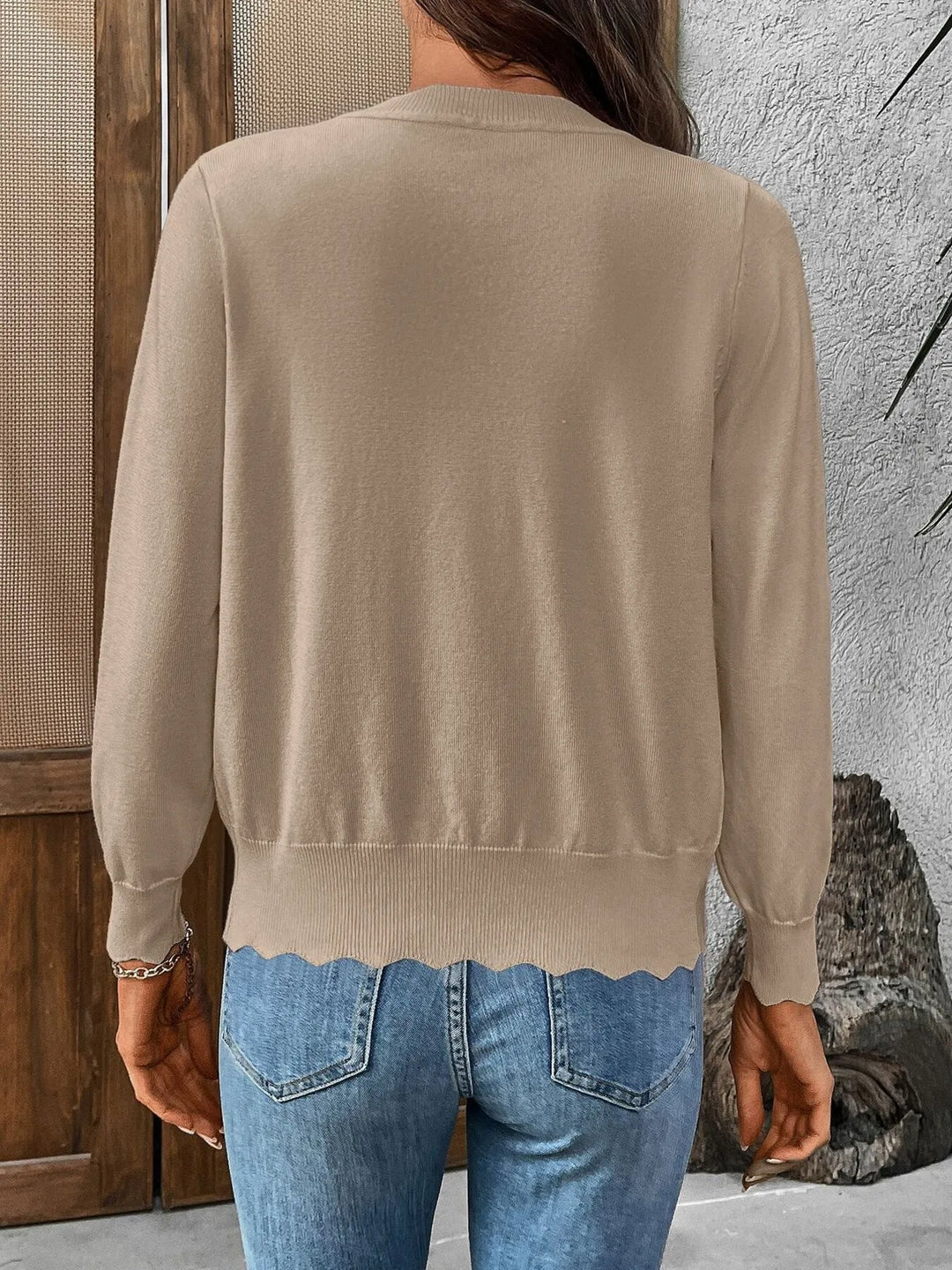 Ribbed Edge Button - Up Knit Cardigan - Nikki &amp; Co. Boutique