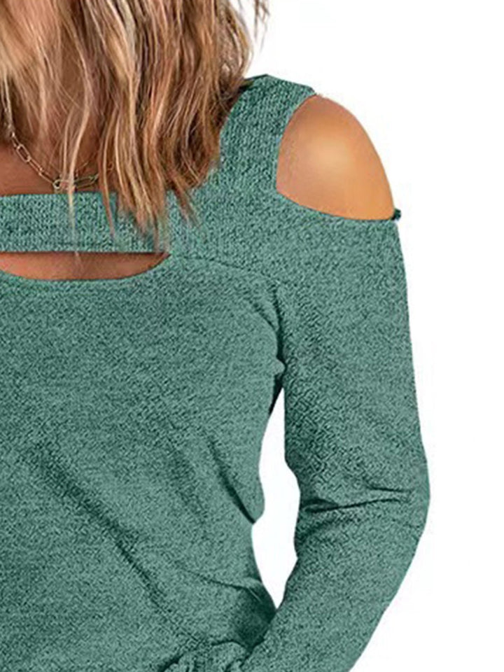 Full Size Cutout Cold Shoulder Blouse | Nikki &amp; Co. Boutique