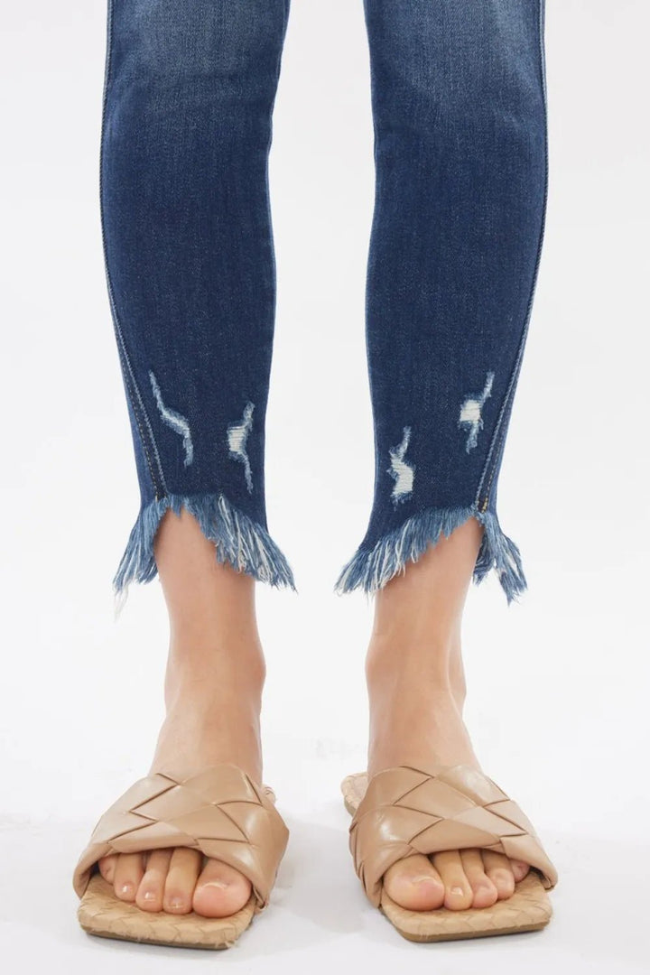 Kancan Raw Hem High Waist Cropped Jeans - Nikki &amp; Co. Boutique