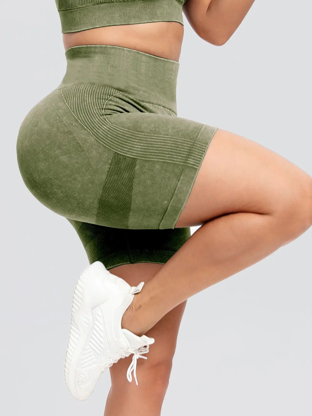 Washed High Waist Active Shorts - Nikki and Co Boutique