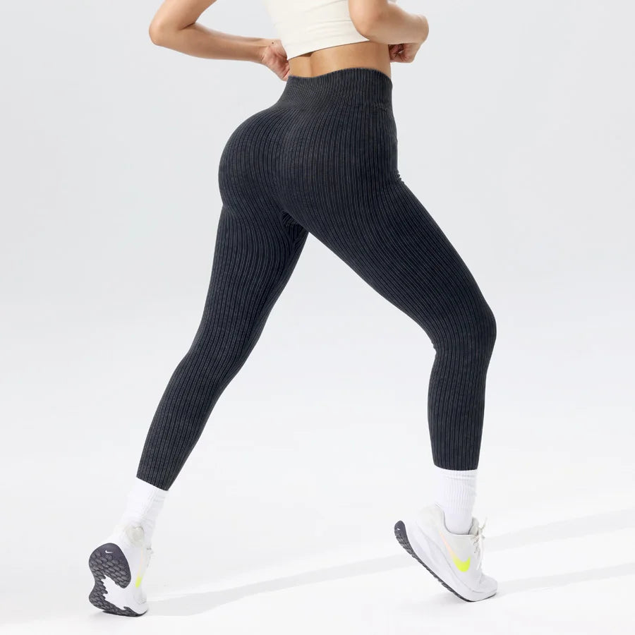 Retro Seamless Sculpting Yoga Pants Sportswear Woman Gym High Waist Trousers Women Sports Leggings Tummy Control Squat-Proof