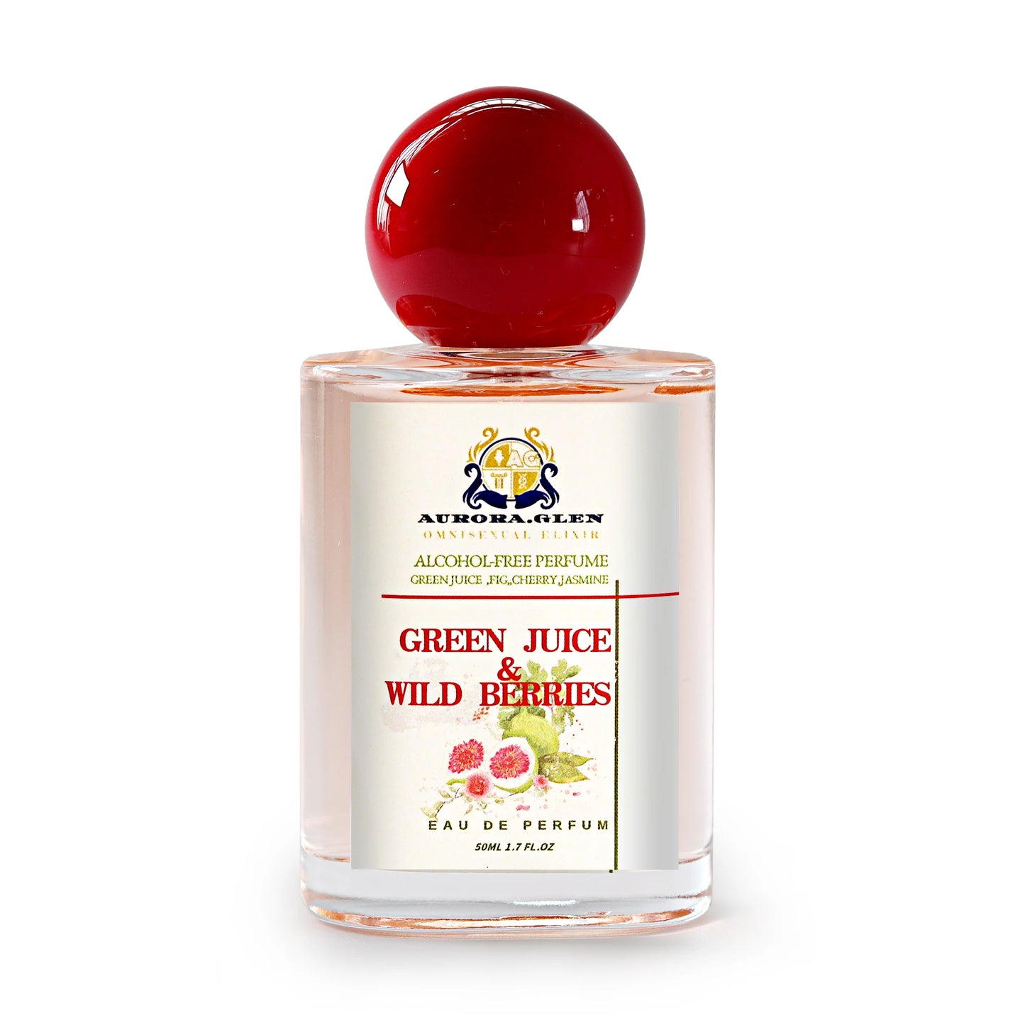 Green Juice Wild Berries Alcohol-Free Women's Fresh Floral Perfume EDP with Cedarwood Musk Amber & Patchouli for Her Gifts