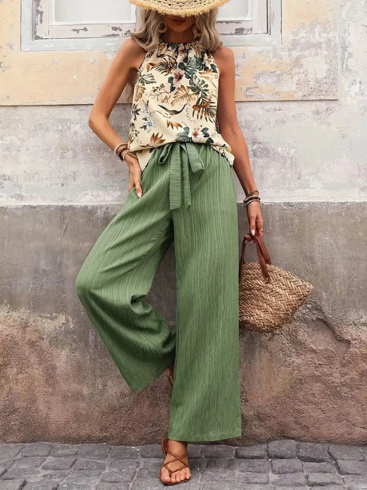 Printed Tank Tops and Wide Leg Pants Sets | Nikki &amp; Co. Boutique