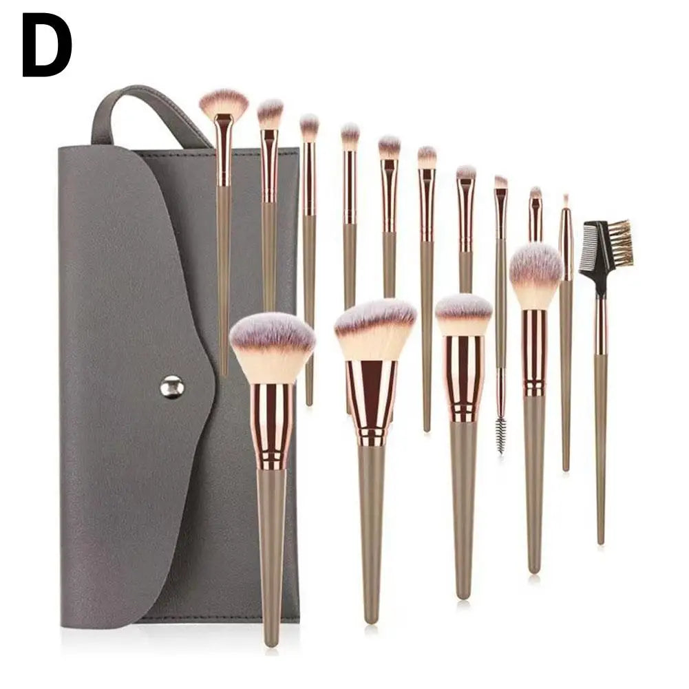 15 pcs - Professional Make Up Brushes: Foundation, Loose Powder, Blush, Face, Contour Brush and more  - 1 Set