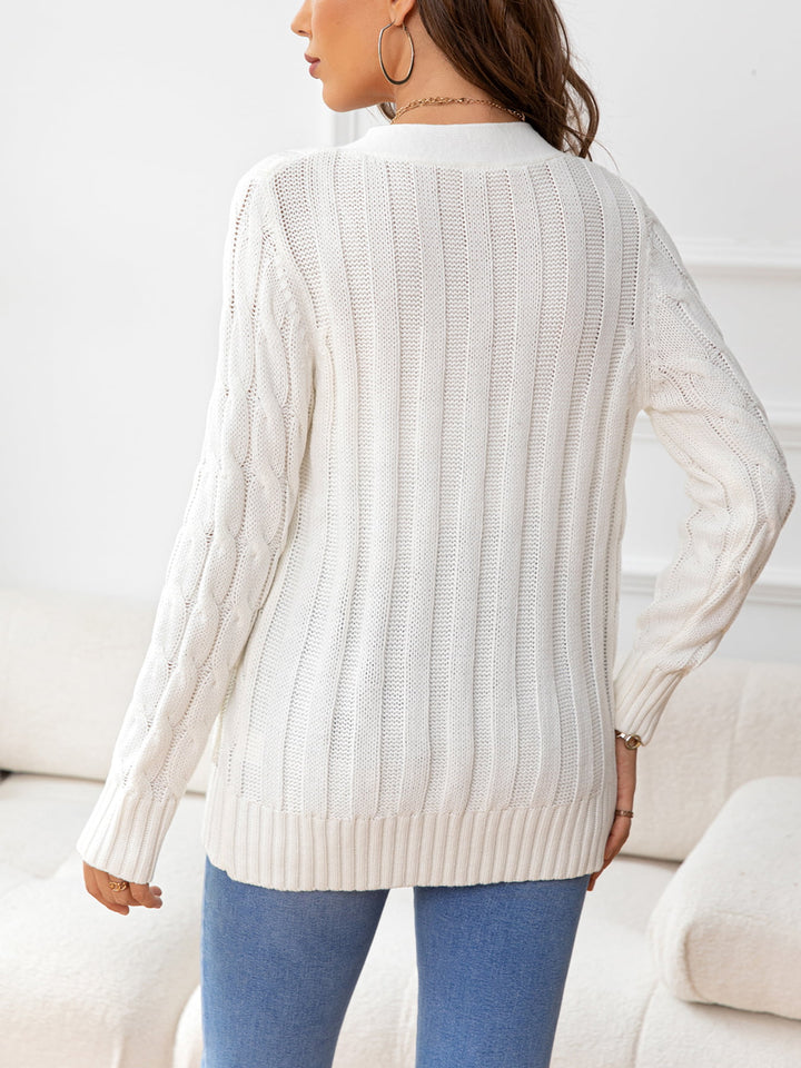 Button Down Cable-Knit Cardigan | Nikki &amp; Co. Boutique