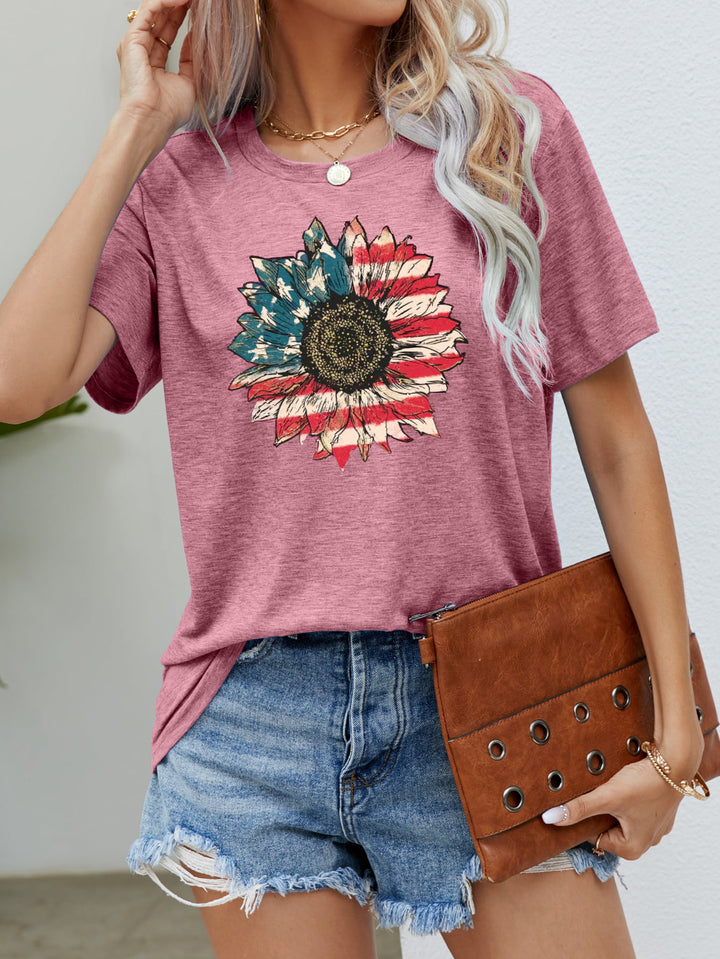 US Flag Flower Graphic Tees | Nikki &amp; Co. Boutique