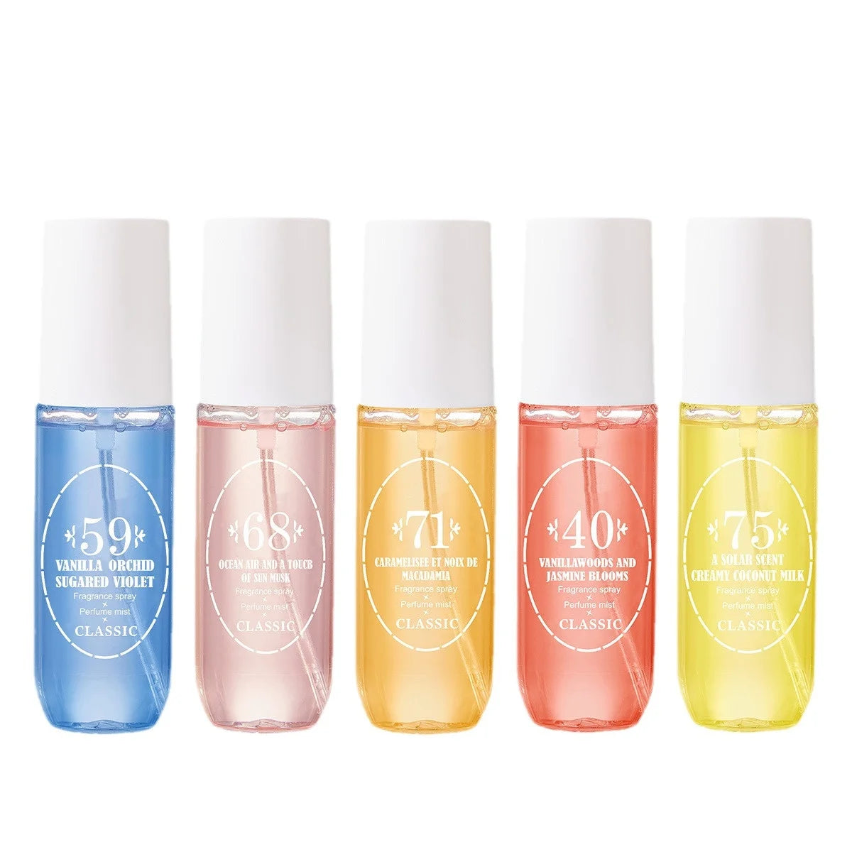 Natural alcohol-free and low-allergen liquid perfume spray that can be used on hair, body and clothing. Water-based, natural oils.