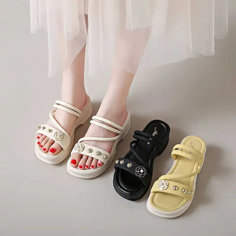 Ventilation Slip-resistant Shose For Women Cute Slippers Shoes Clear Sandals For Women Sneakers Sport Tenks High-level