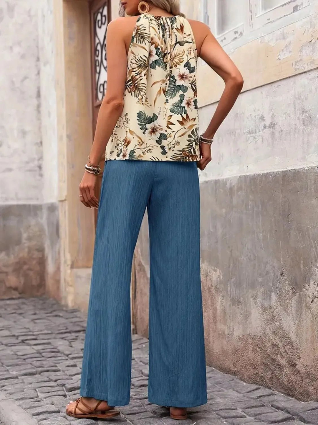 Printed Tank Tops and Wide Leg Pants Sets | Nikki &amp; Co. Boutique