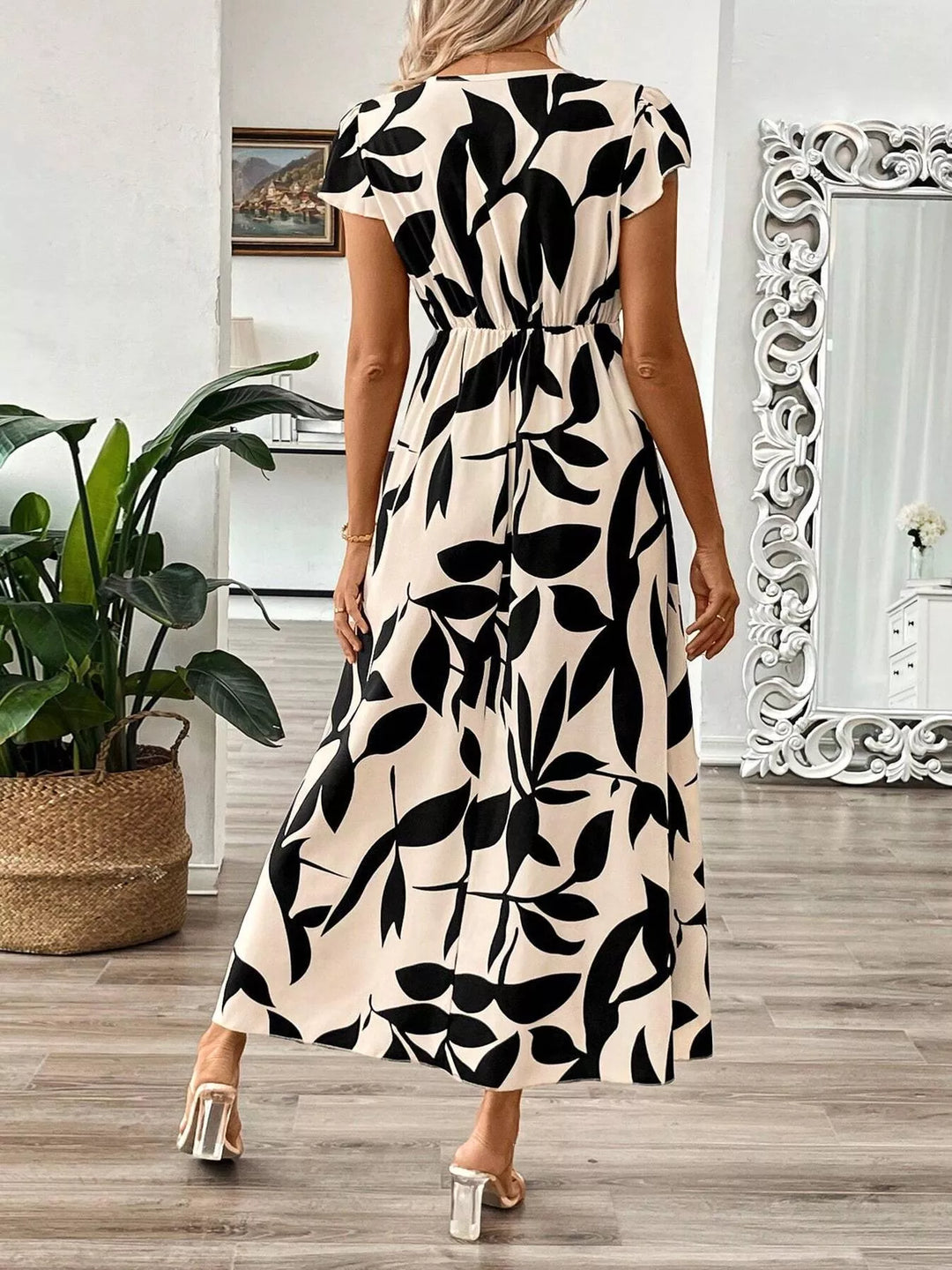 Surplice Cap Sleeve Midi Dress - Nikki &amp; Co. Boutique