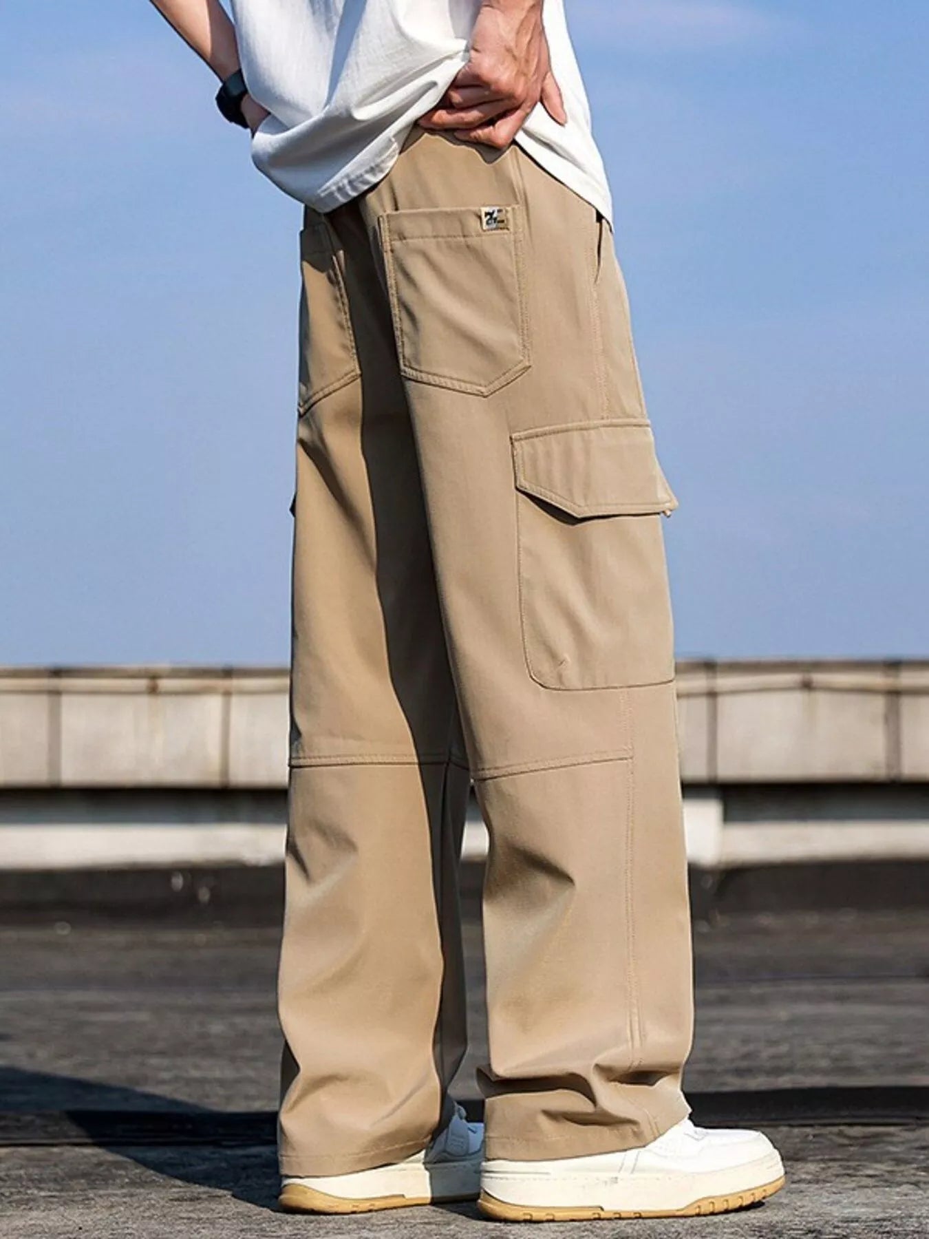 Men's Plus Size Cargo Wide Leg Pants - Nikki and Co Boutique