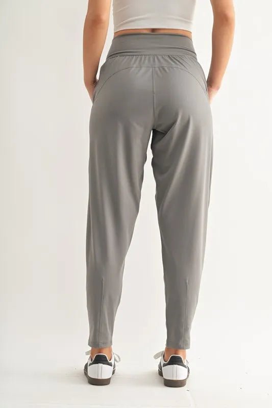 MONO B Flowbarrel High Waist Active Pants - Nikki &amp; Co. Boutique