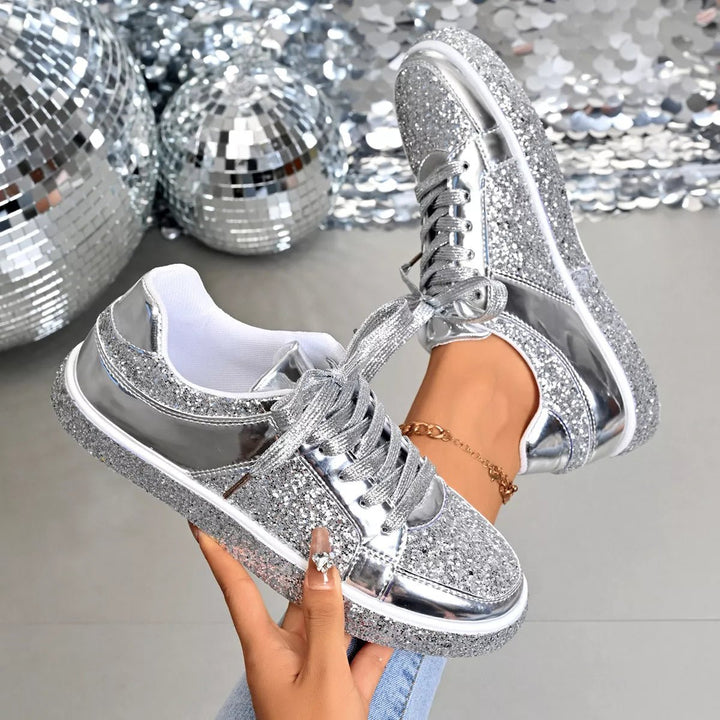 Sequin Lace Up Sneakers | Nikki &amp; Co. Boutique