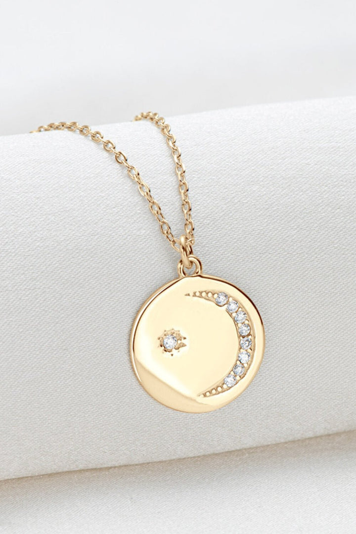 Moissanite Round Pendant Necklace — Gold &amp; Silver - Nikki &amp; Co. Boutique