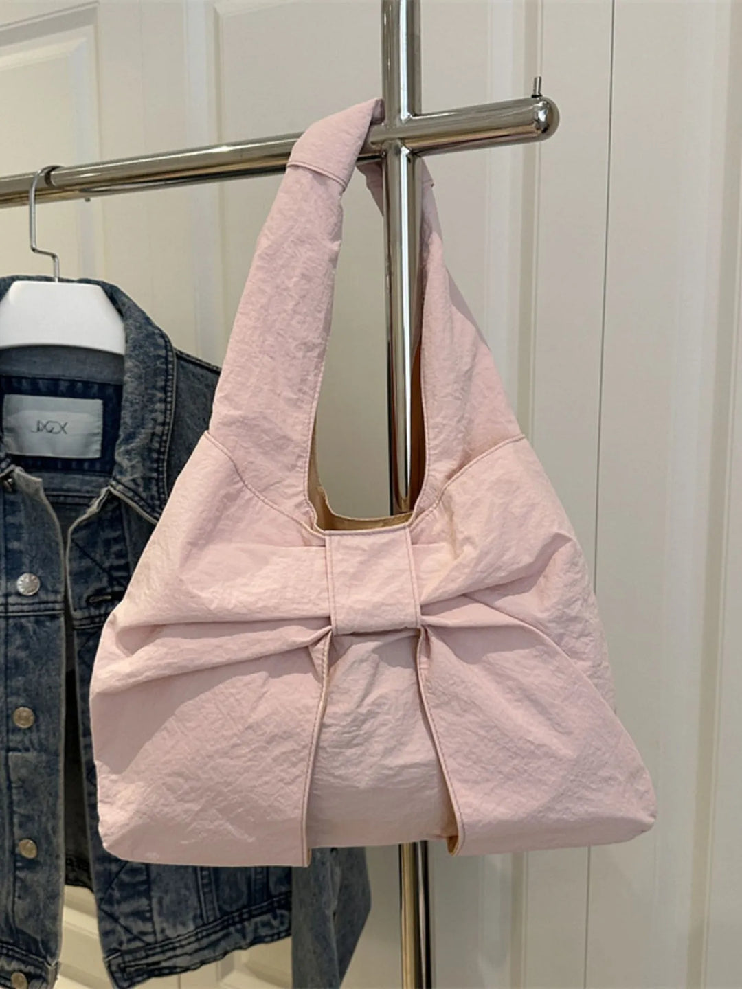Ruched Bow Shoulder Bag - Nikki &amp; Co. Boutique