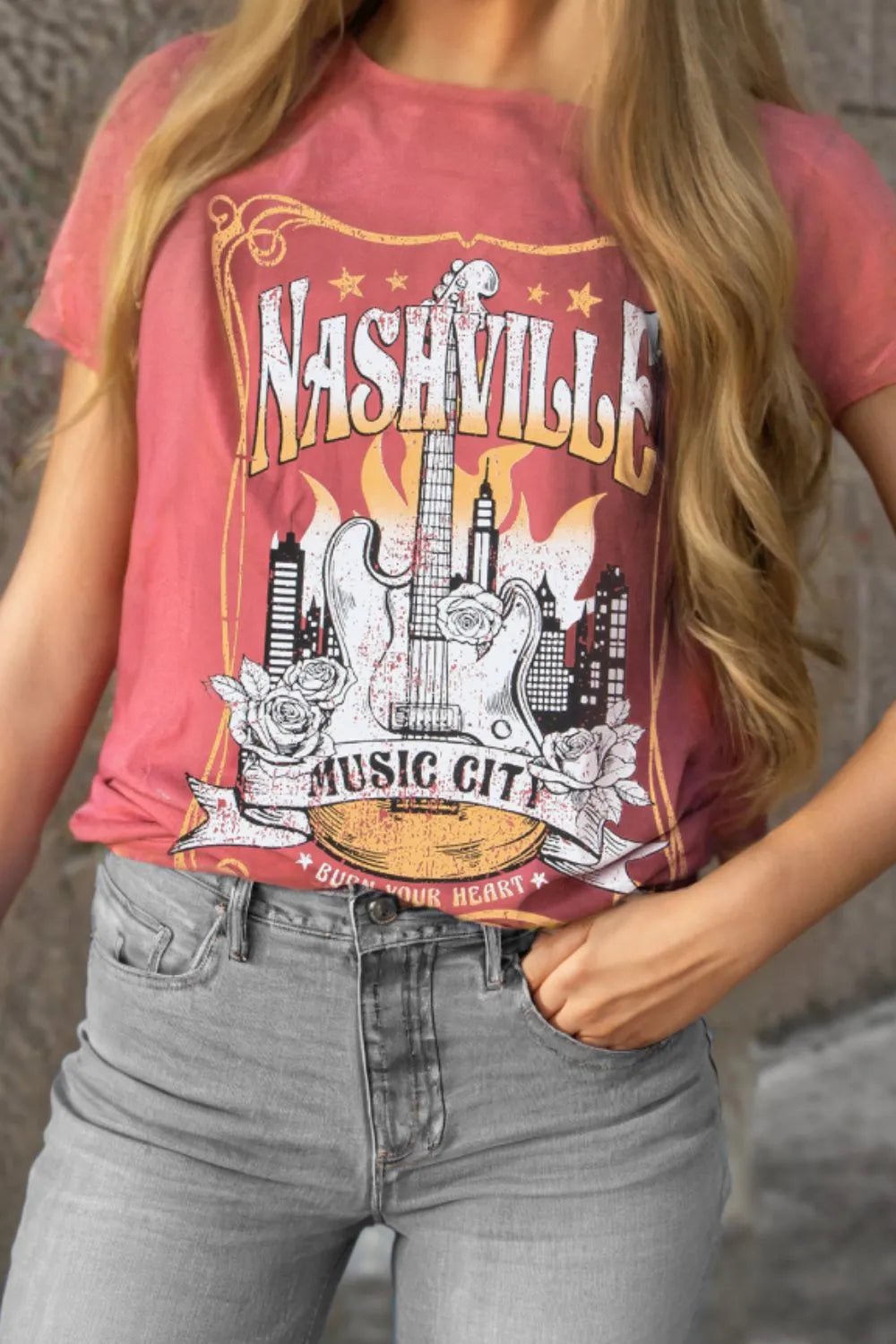 Mineral Nashville Music City Graphic Retro T-Shirt - Nikki &amp; Co. Boutique