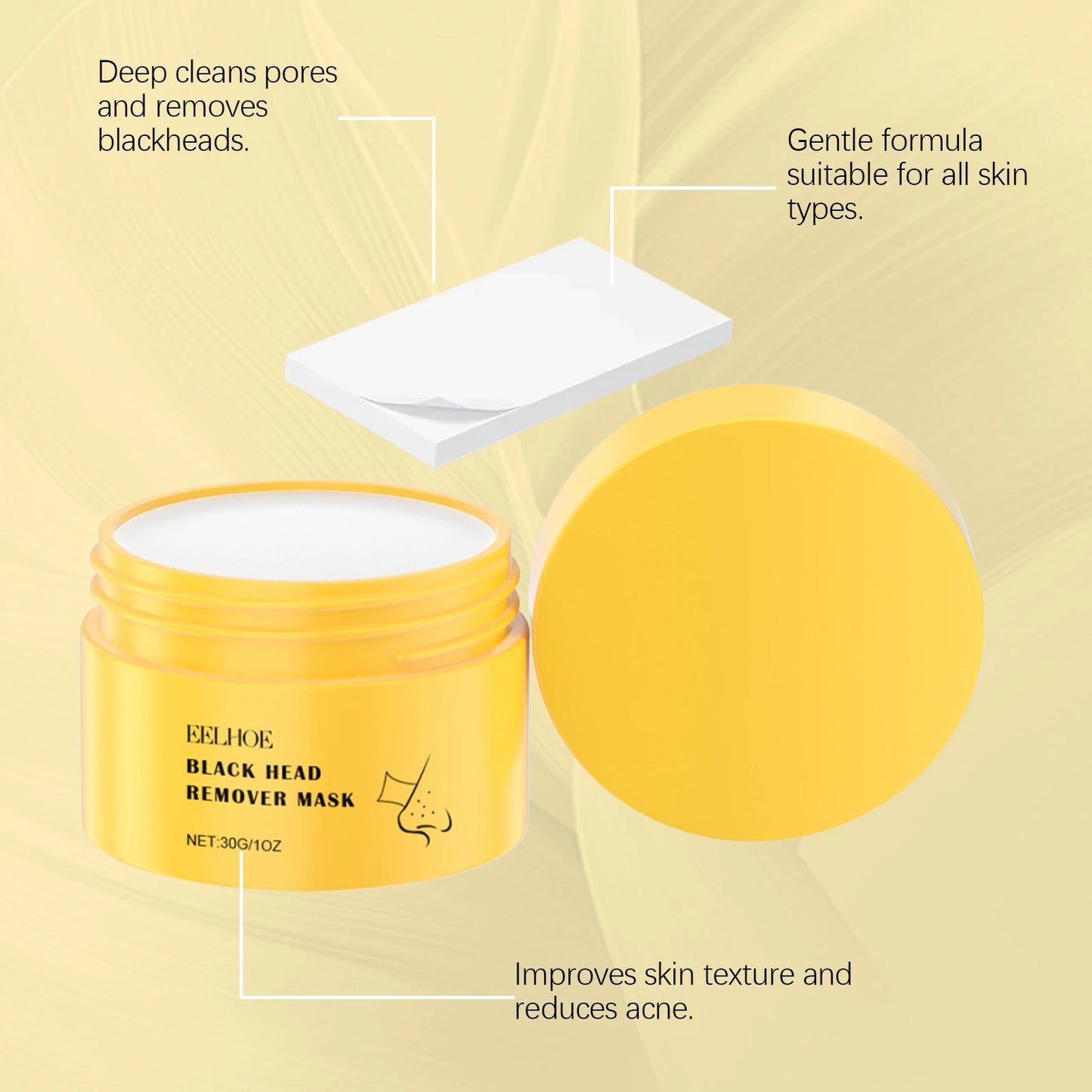 Nose Plants Pore Strips, Black Head Remover Mask, Gently Cleanses Facial T-Zone Pores Acne, Moisturizes Skin