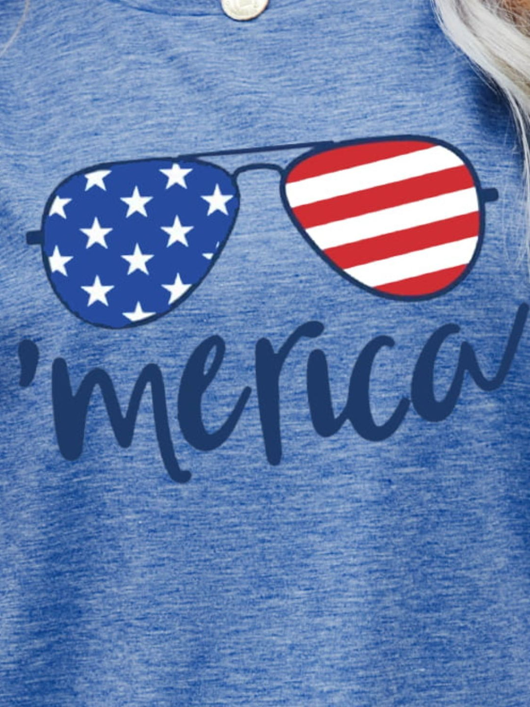 US Flag Glasses Graphic Tees | Nikki &amp; Co. Boutique
