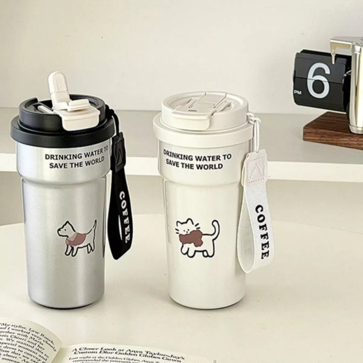 Cute Cat Stainless STeesl Tumbler with Straw | Nikki &amp; Co. Boutique