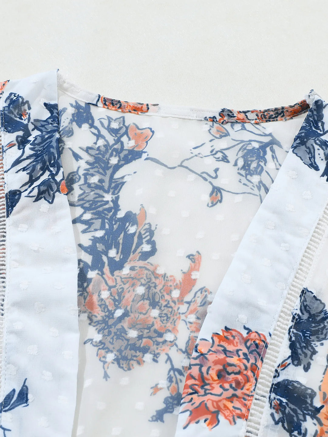 Floral Print Open Front Cover Up - Nikki &amp; Co. Boutique