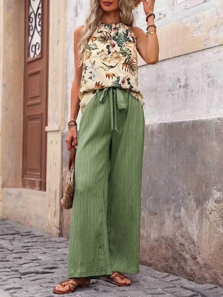 Printed Tank Tops and Wide Leg Pants Sets | Nikki &amp; Co. Boutique