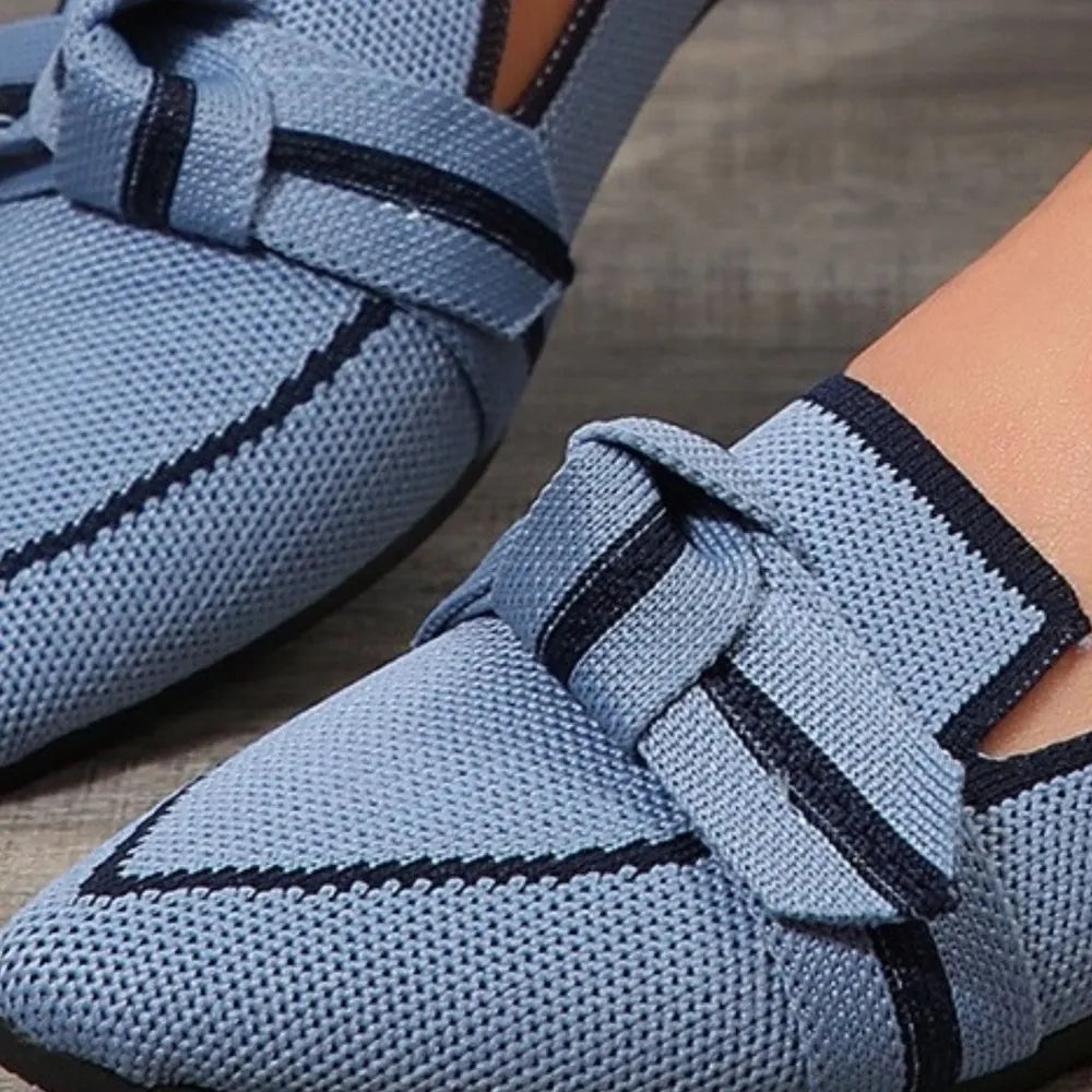 Bow Contrast Trim Point Toe Loafers | Nikki &amp; Co. Boutique