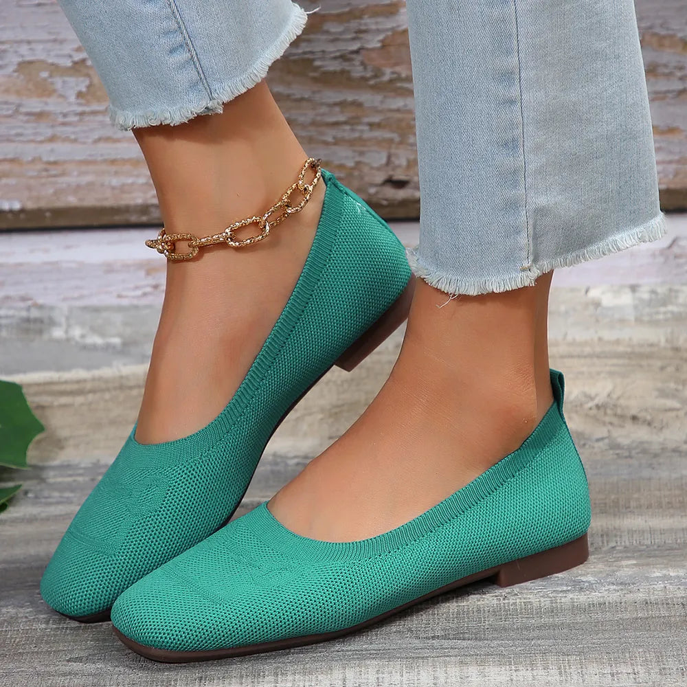 Square Toe Flat Slip-Ons | Nikki &amp; Co. Boutique