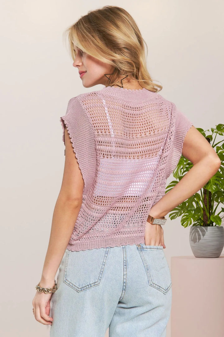 ADORA Drawstring Detail Crochet Tops | Nikki &amp; Co. Boutique