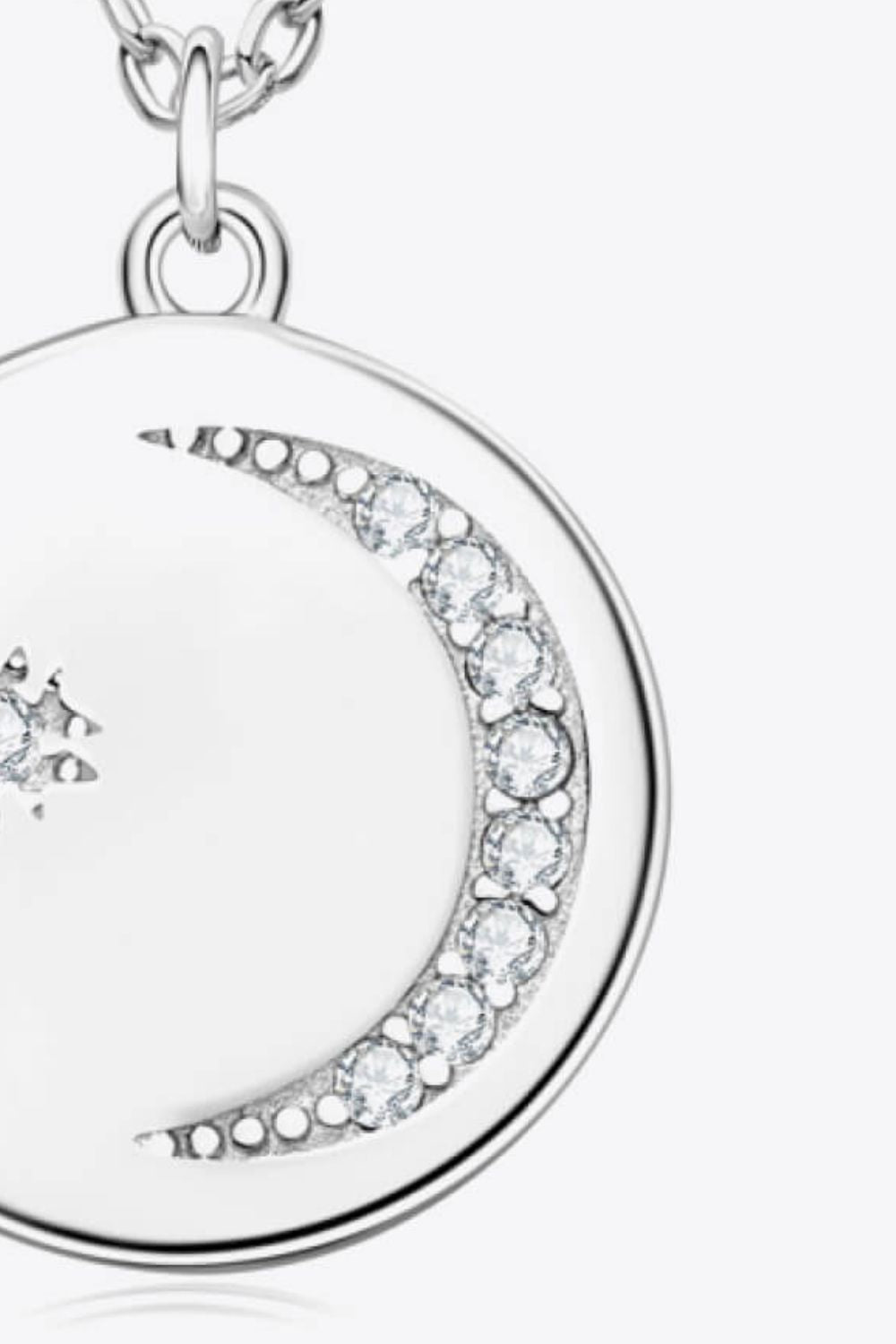Moissanite Round Pendant Necklace — Gold &amp; Silver - Nikki &amp; Co. Boutique