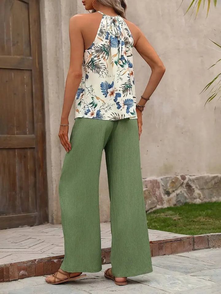Printed Tank Tops and Wide Leg Pants Sets | Nikki &amp; Co. Boutique