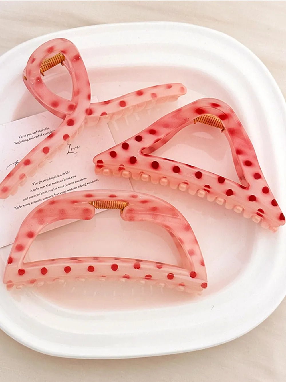 PC Polka Dot Hair Claw Clip - Nikki and Co Boutique