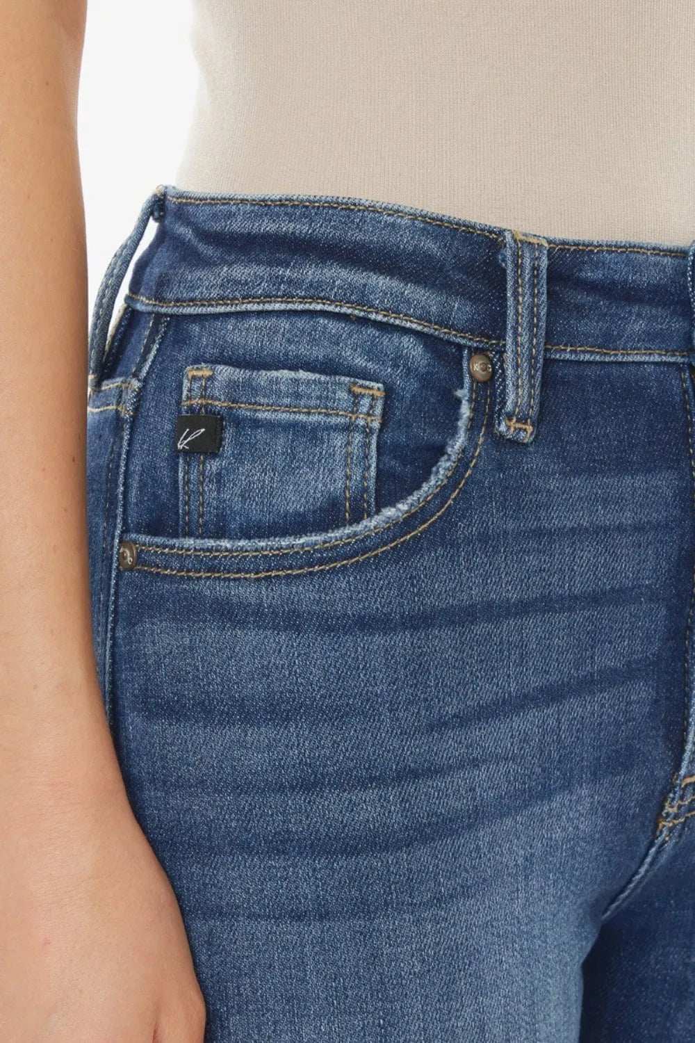 Kancan Raw Hem High Waist Cropped Jeans - Nikki &amp; Co. Boutique