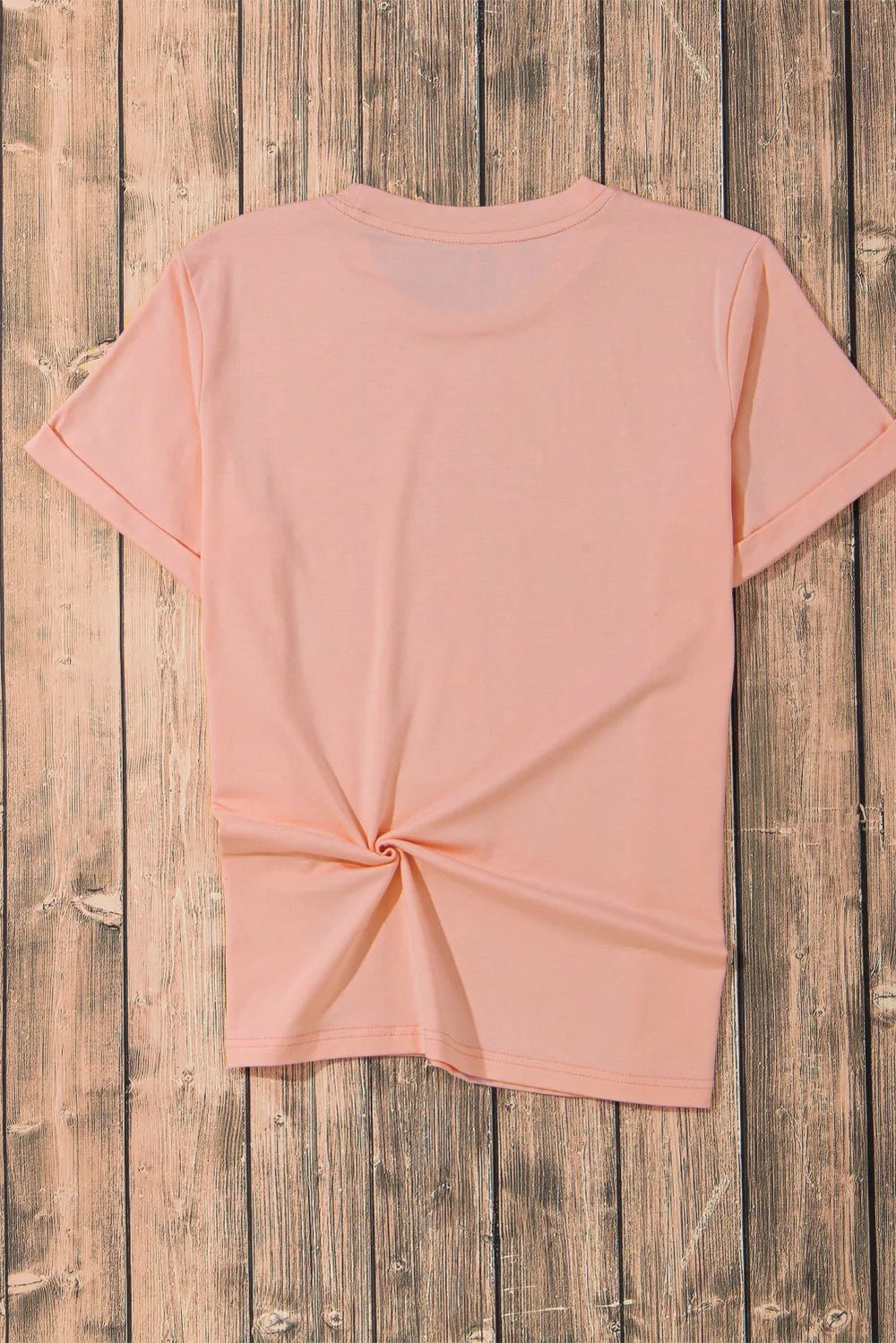 Heart Round Neck Shorts Sleeve T-Shirt - Nikki &amp; Co. Boutique