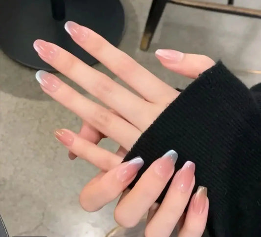 10 PCS Handmade Wearable Nails Kit with Adhesive, Removable False Nails, Nail Decor Art