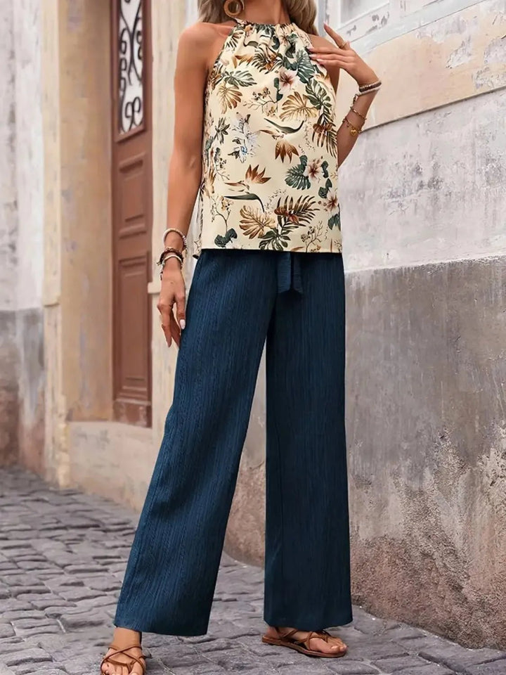 Printed Tank Tops and Wide Leg Pants Sets | Nikki &amp; Co. Boutique
