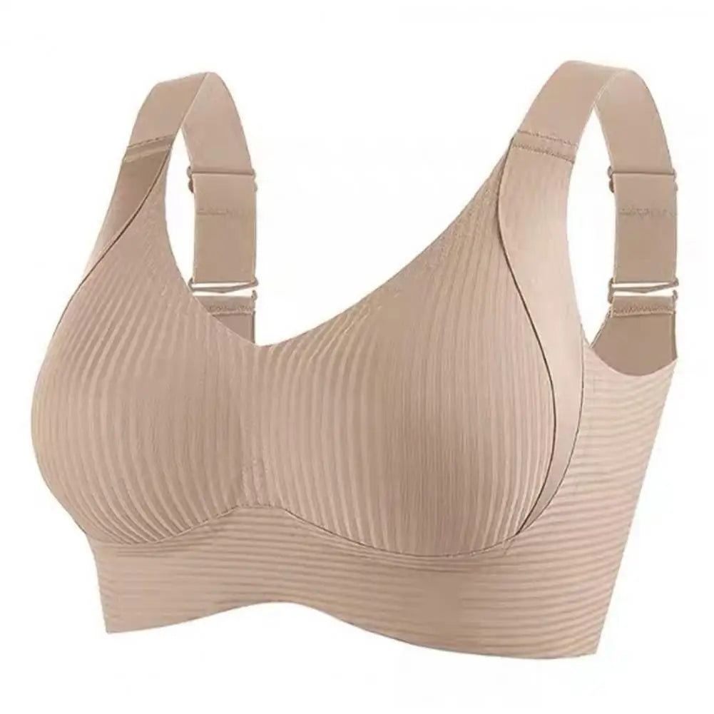 Women's Seamless Underwear, Thin Style, Large Breasts, Small Breasts, No Wires, Pull-up And Anti-sagging Large Size Bra ﻿