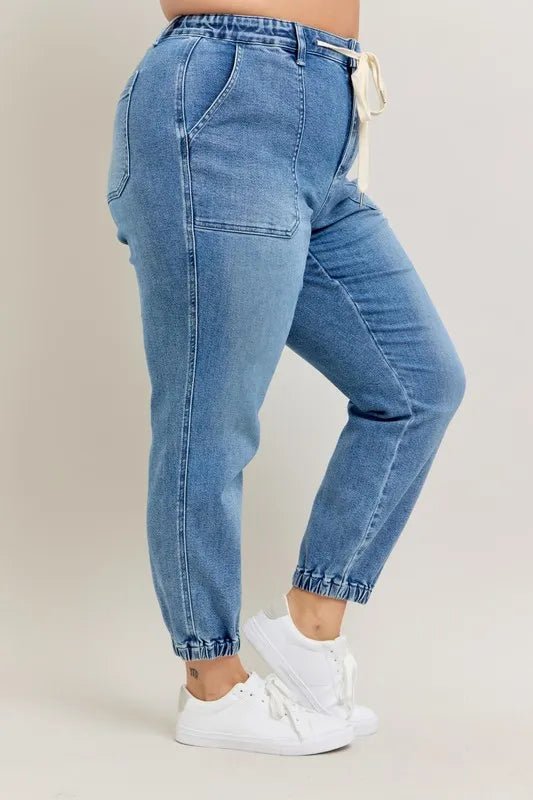 Judy Blue High-Rise Denim Jogger | Medium Wash - Nikki &amp; Co. Boutique