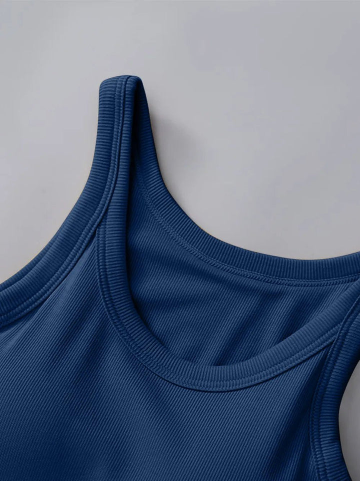 Round Neck Tank with Built - In Bra - Nikki &amp; Co. Boutique