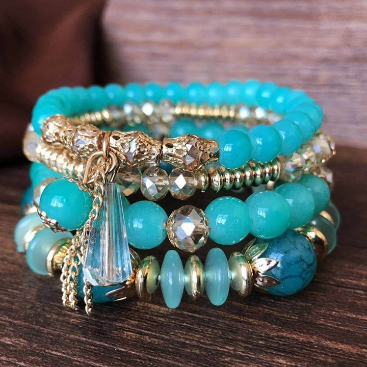 Bohemian Multi-Layer Beaded Crystal Bracelet | 5 Colors - Nikki &amp; Co. Boutique