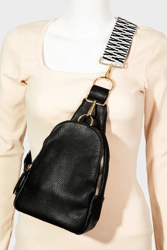 Fame Single Strap Faux Leather Sling Bag - Nikki &amp; Co. Boutique