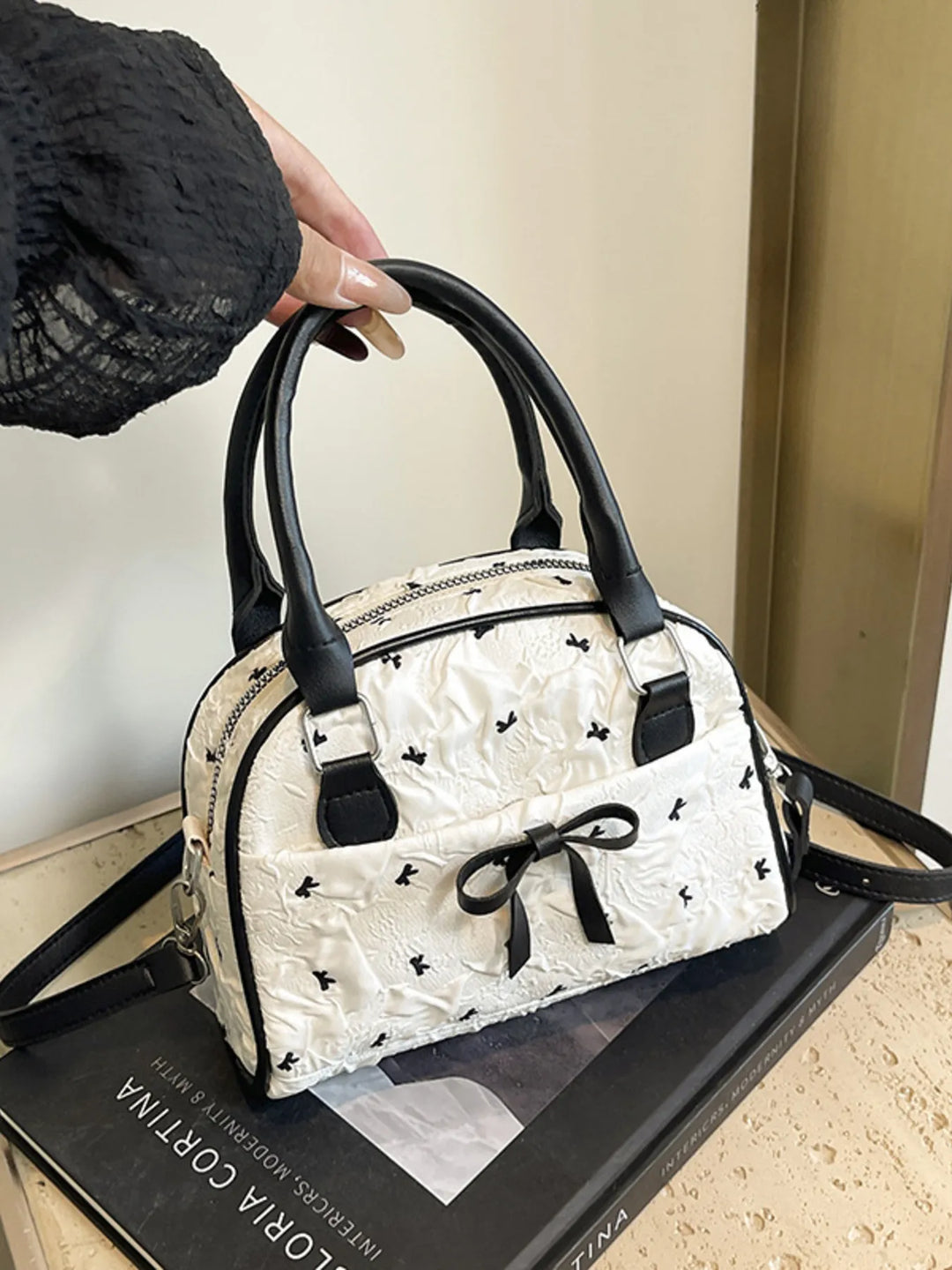 Ruched Bow Crossbody Bag - Nikki &amp; Co. Boutique