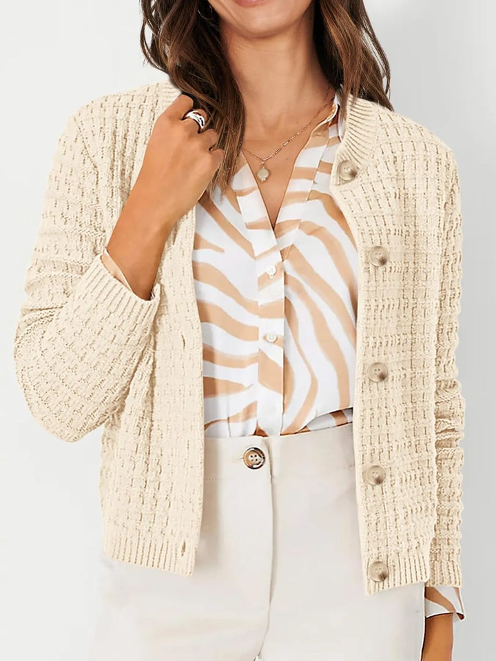 Textured Knit Button - Front Cardigan - Nikki &amp; Co. Boutique
