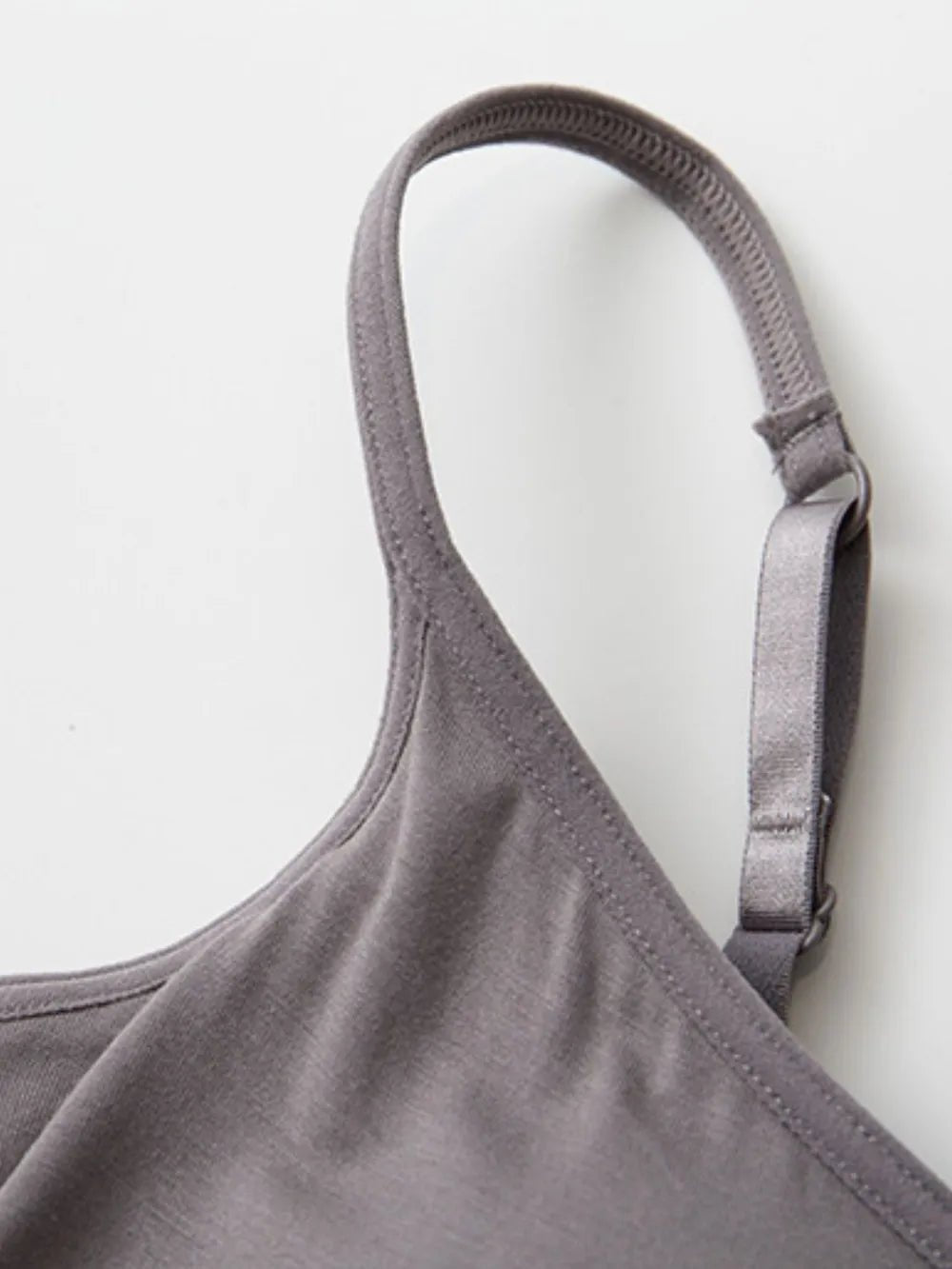 Full Size Adjustable Strap Modal Cami with Bra - Nikki and Co Boutique