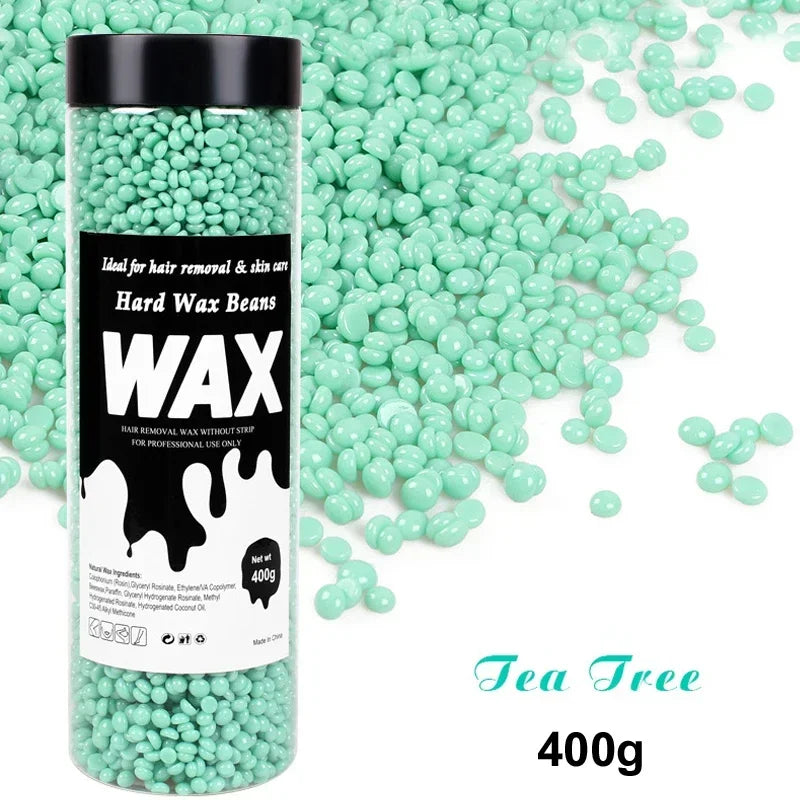 Unisex Painless Hot Wax Beads 200g-400g - Fast Waxing for Bikini Area, Face, and Body Hair Removal