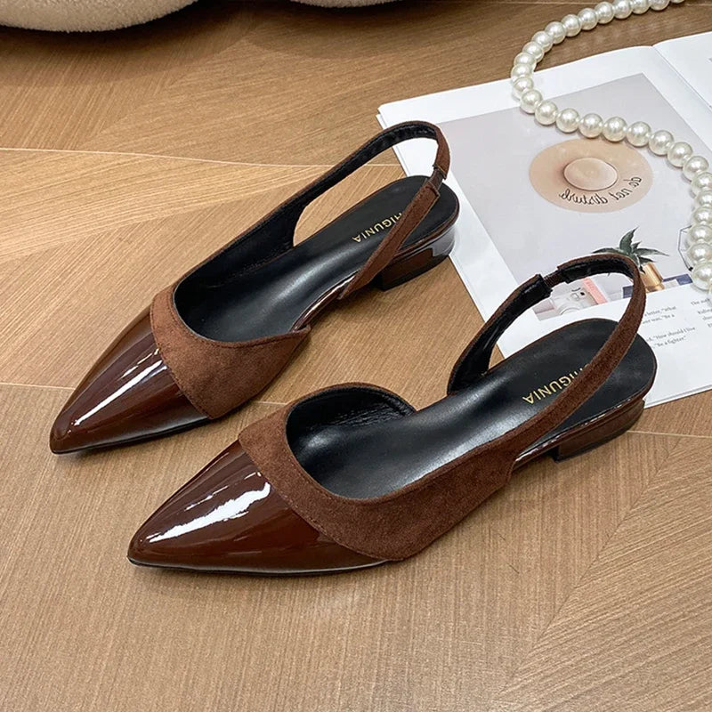 Elegant Women Pointed Toe Heeled Sandals Sexy Luxury Shoes New Designer Summer Woman Slippers Fashion Pumps Sandalias Mujer