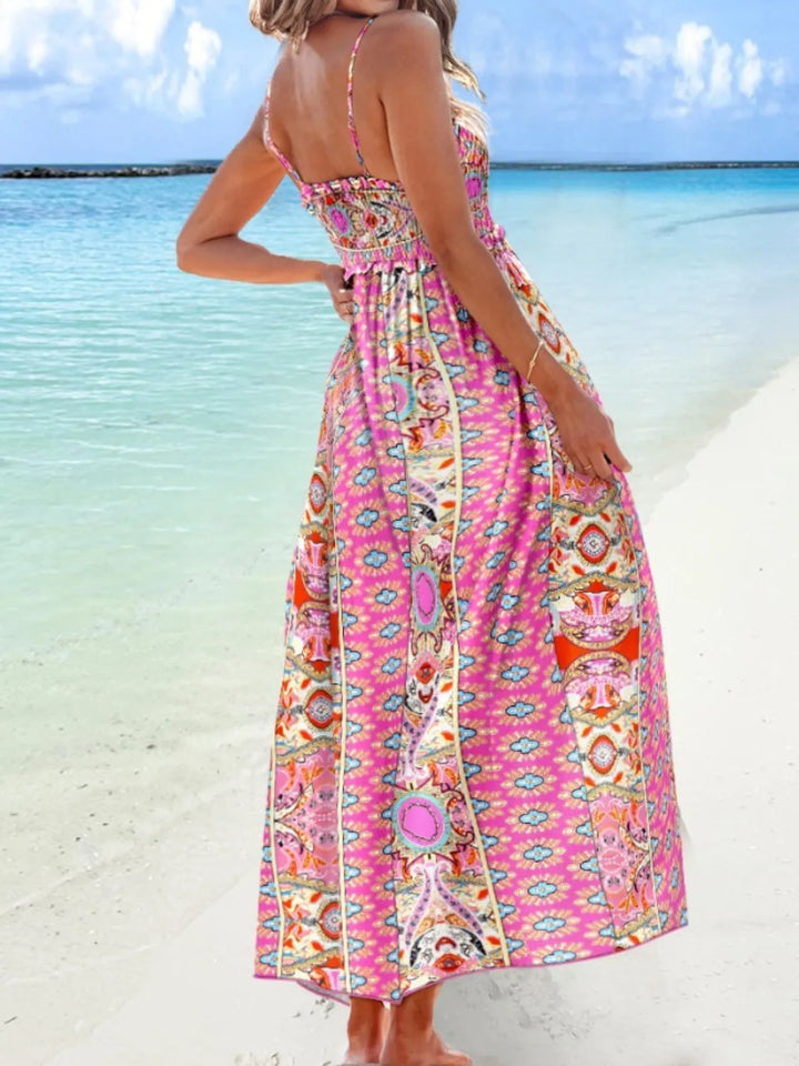 Printed Smocked Maxi Cami Dress | Nikki &amp; Co. Boutique