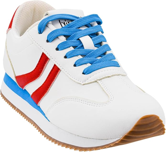 Kickoff – Red, White &amp; Blue Lace - Up Sneaker (NP) - Nikki &amp; Co. Boutique