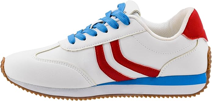Kickoff – Red, White &amp; Blue Lace - Up Sneaker (NP) - Nikki &amp; Co. Boutique