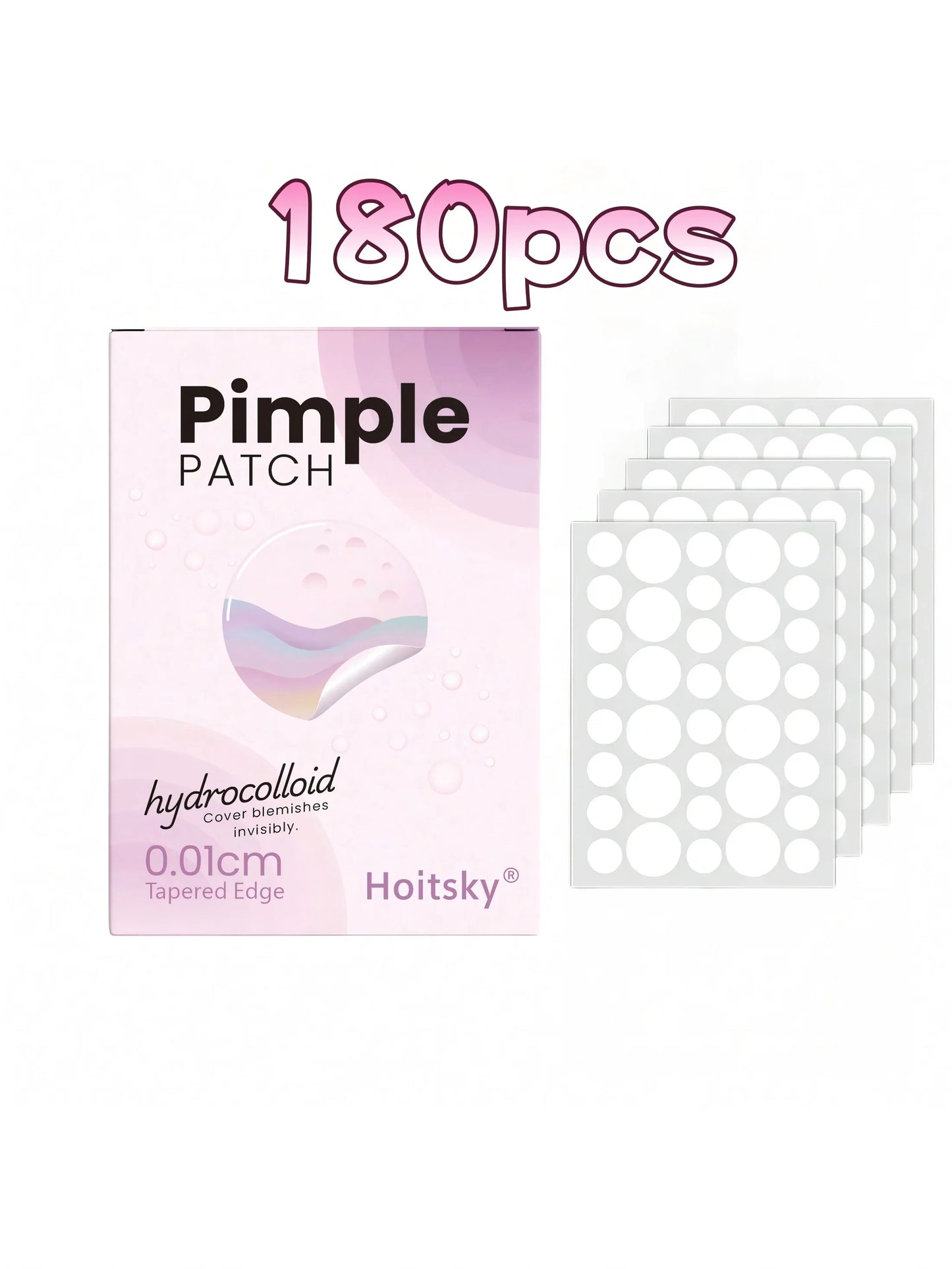 180/360 pieces of transparent, skin tone water-based gel acne patches, suitable for covering acne and pimples
